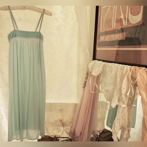 Vintage - NWT Sea foam Blue Slip or Dress